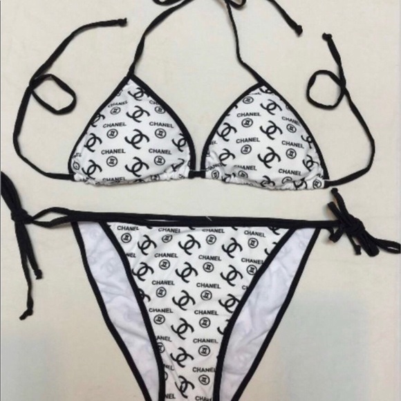 chanel black bikini